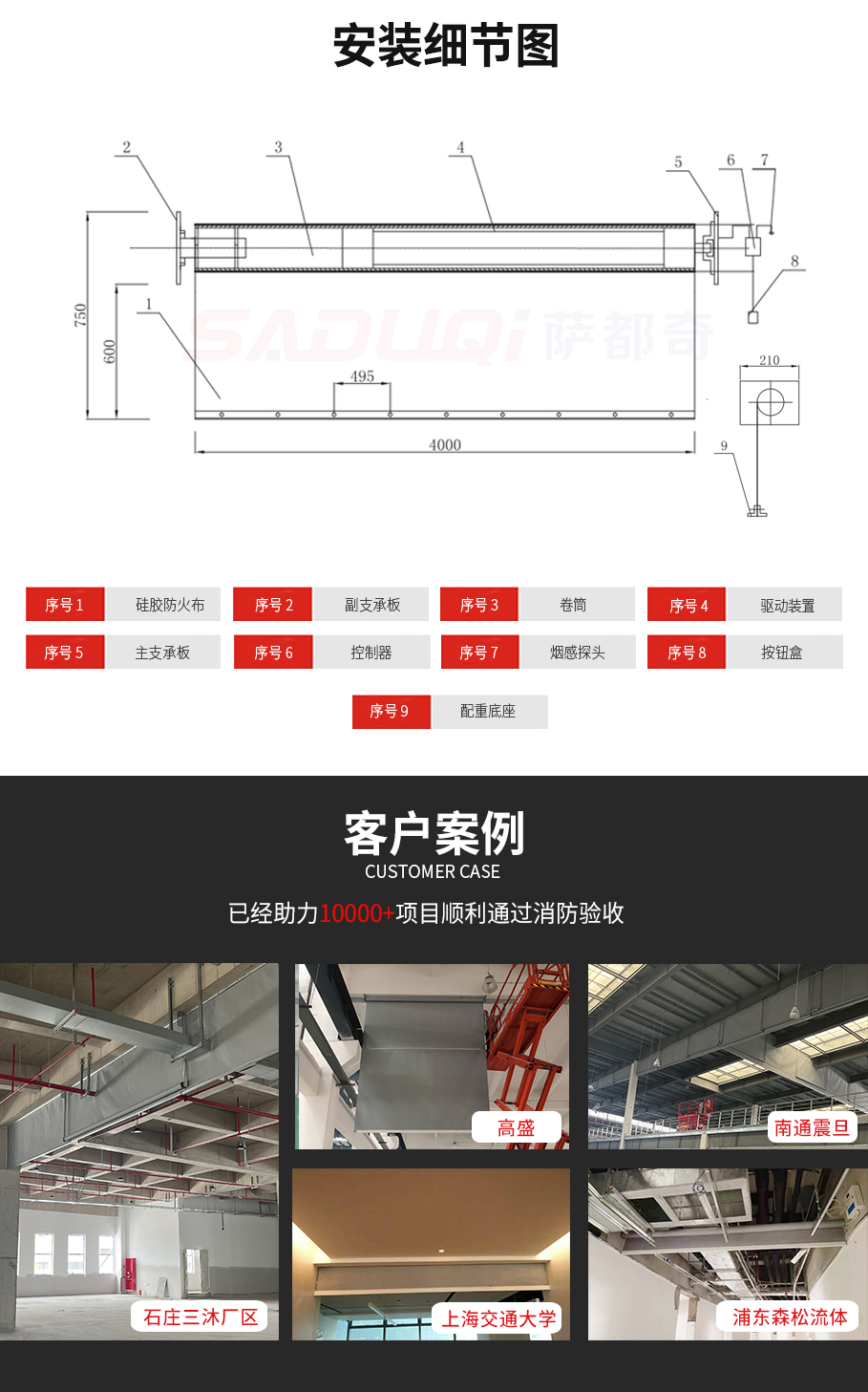 電動擋煙垂壁